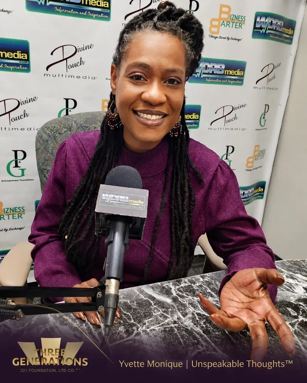 Yvette Monique, Founder & Matriarch of Three Generations 321 Public Benefit Foundation, Ltd Co.™